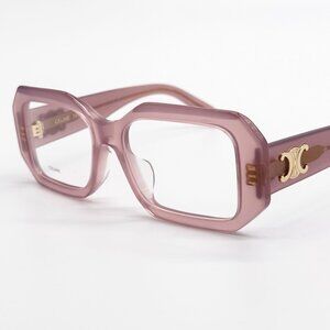 NEW CL50155F 072, CELINE LIGHT PINK GEOMETRIC EYEGLASSES CELINE
